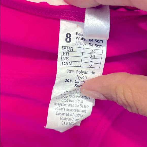 Seafolly Australia Bright Fuchsia 2 Piece Bikini 4 - Picture 5 of 8